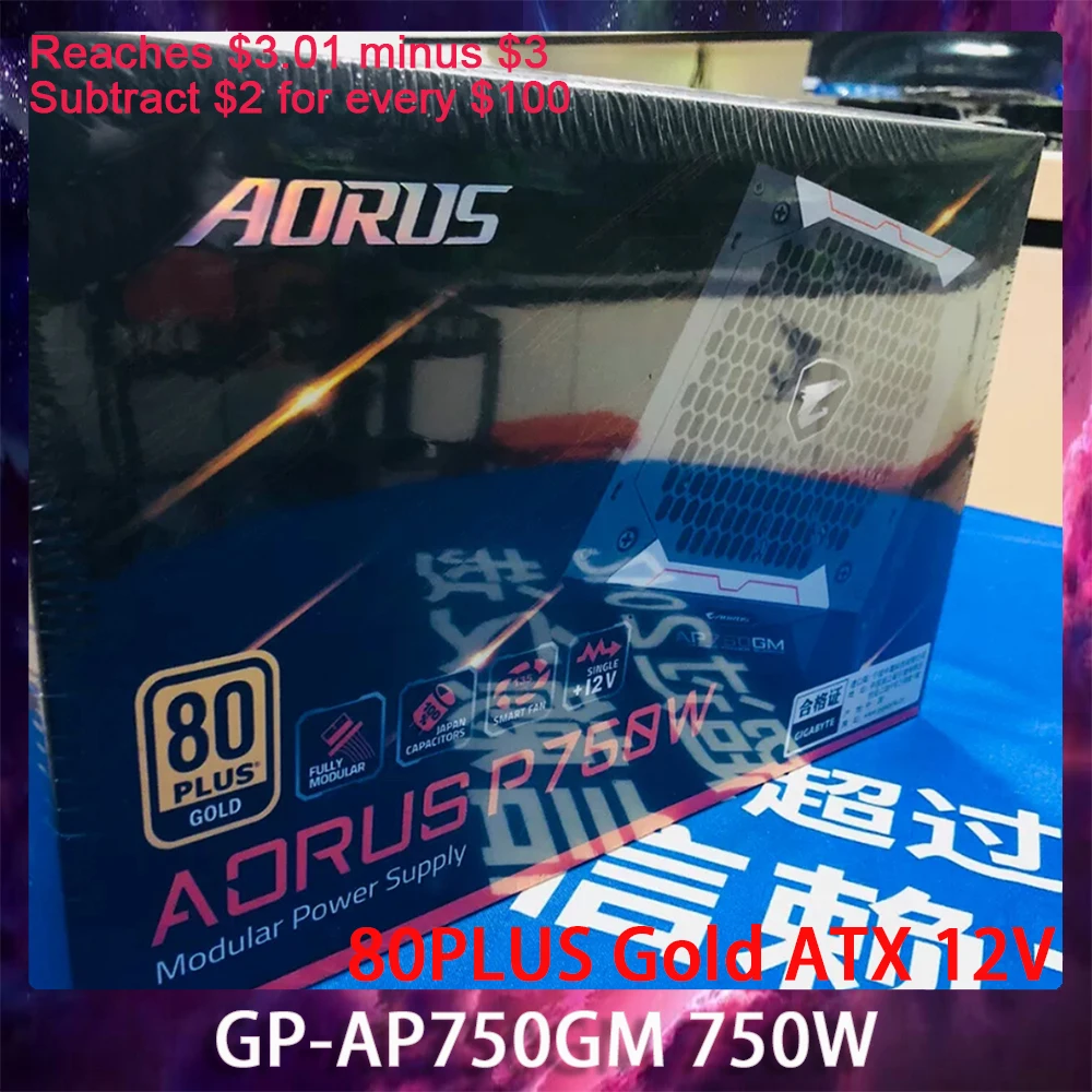 GP-AP750GM 750 Вт для Gigabyte AORUS P750W AP750GM 80PLUS Gold ATX 12 В блок питания работает отлично, быстрая доставка, высокое качество