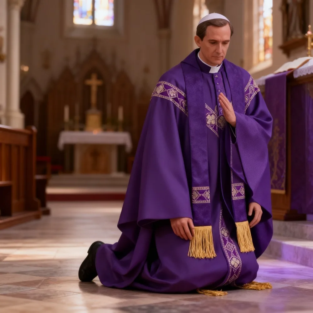 

Muslim Medieval Priest Clergy Robe Prayer Cape - Cosplay Stage Performance Costume for Men And Women