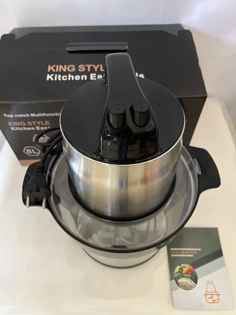 6L Electric Meat Grinders 304 Stainless Steel Food Crusher Multifunctional Vegetable Slicer Chopper Mincer Baby Food Processor