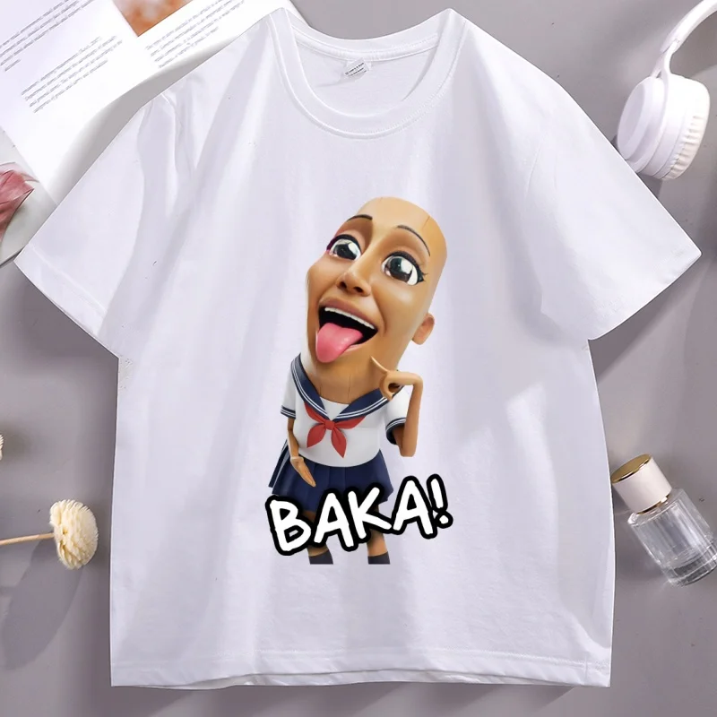 Baka Tung Tung Sahur T-shirts Funny Anime Brainrot Meme T-Shirt Men Women Cotton Tee Shirt Crew Neck Short Sleeve T Shirts