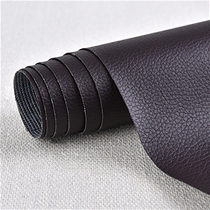 Self Adhesive Leather PU Material Thickened Wear-Resistant Lychee Pattern Sofa Repair Sticker Protective Film Artificial Leather