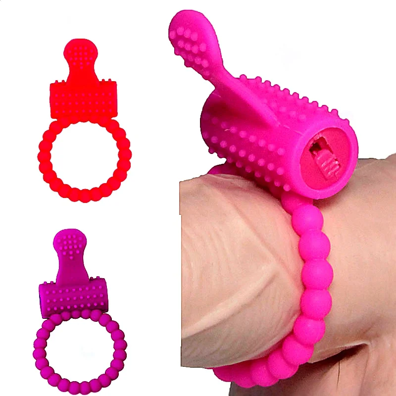 خواتم دائمة هزاز مطرز إصبع القضيب الدائري تحفيز تدليك كم عبودية العفة قفص الجنس لعب الكبار للرجال #2