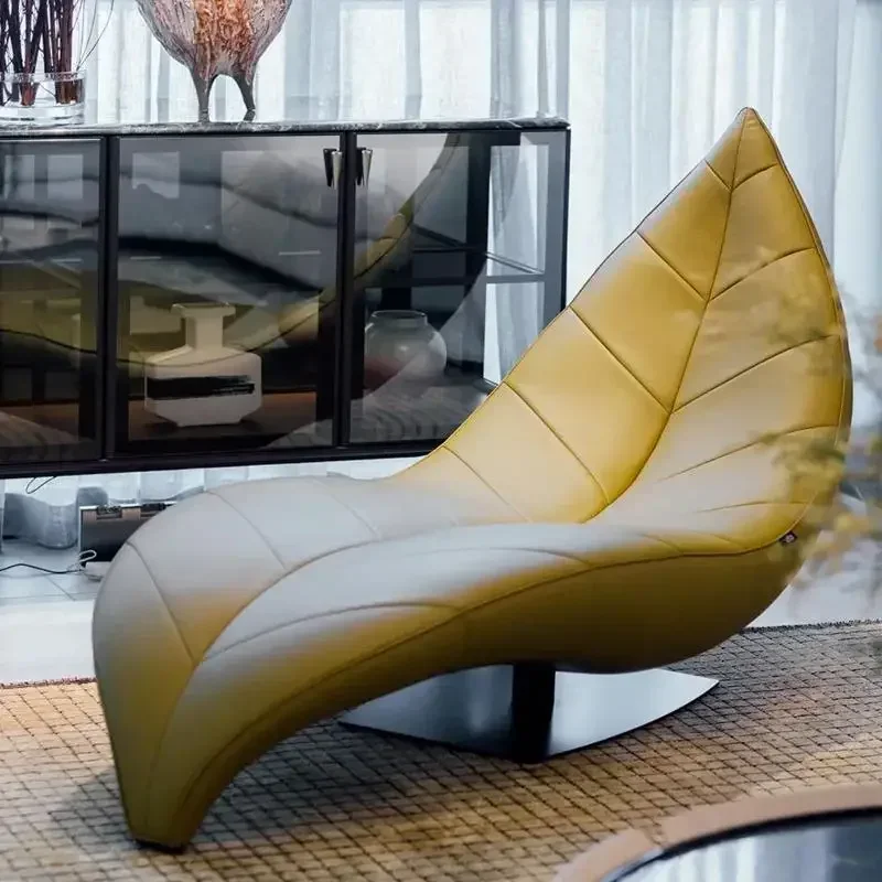 

Скандинавское современное простое кресло в стиле лёгкой роскоши, креативной формы листа.