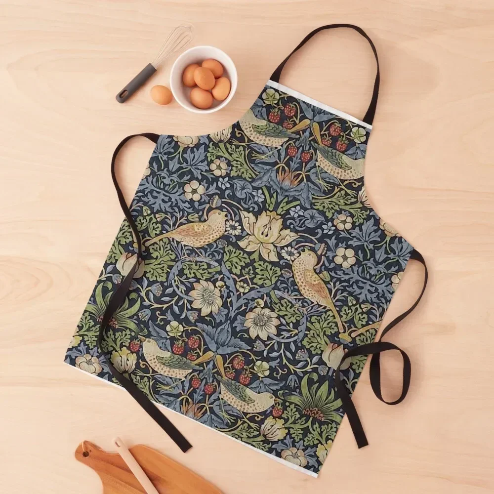 

William Morris Strawberry Thief pattern Apron Smock for hairdressing nail tech supplies Apron