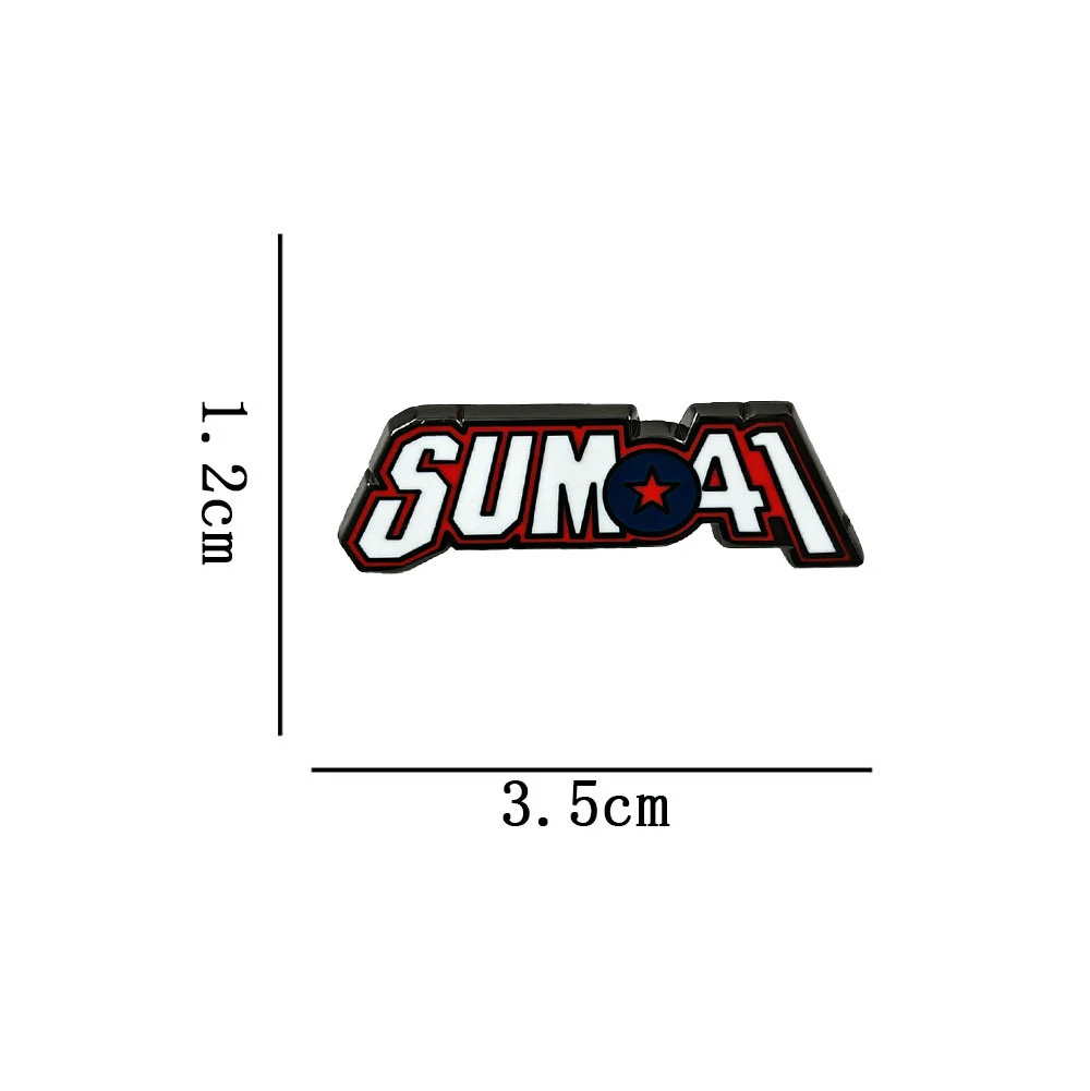 Sum 41 Band-Logo-Brosche, Punk-Rock-Abzeichen, kanadische klassische Musik-Accessoire, Emaille-Anstecker, Band-Fan-Kollektion, Taschen-Dekoration, Geschenk – Detail 2