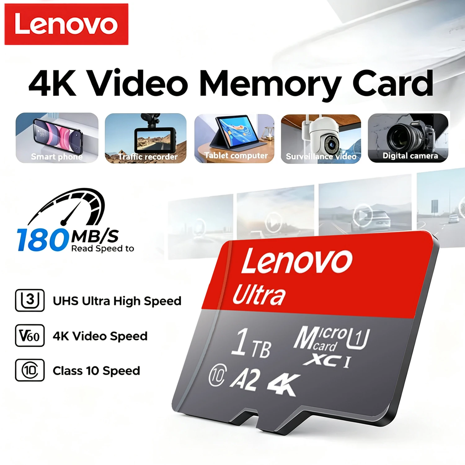 

Lenovo Extreme Micro TF SD Card High Speed SD Memory Card 128GB 256GB 512GB U3 V60 Mini TF Card 64GB For Phone Camera DJI Drone
