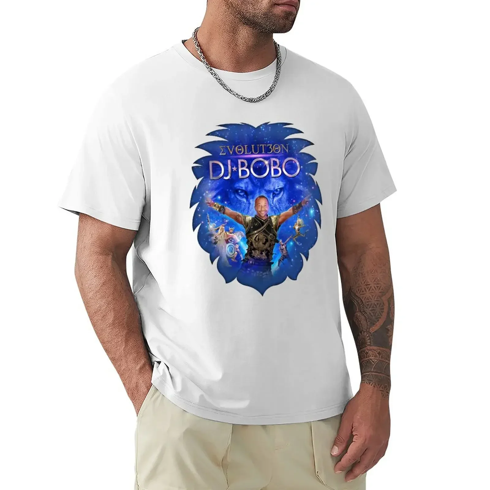 DJ BOBO EVOLUT30N TOUR T-Shirt heavyweights Aesthetic clothing fitted t shirts for men Short Sleeve Round Collar New Arrival