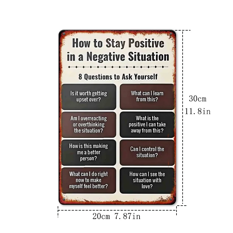 2D Flat Vintage Metal aluminum Sign - 