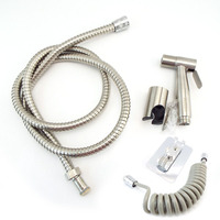 protable Self Cleaning Hand Toilet bidet Sprayer Gun kit Stainless Steel spring water hose ass Anal Faucet wc Shower Head B4