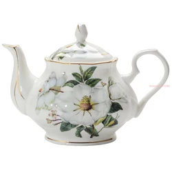 European Style Bone China Coffee Pot Afternoon Tea Teaset Ceramic Teapot Porcelain Sets Turkish