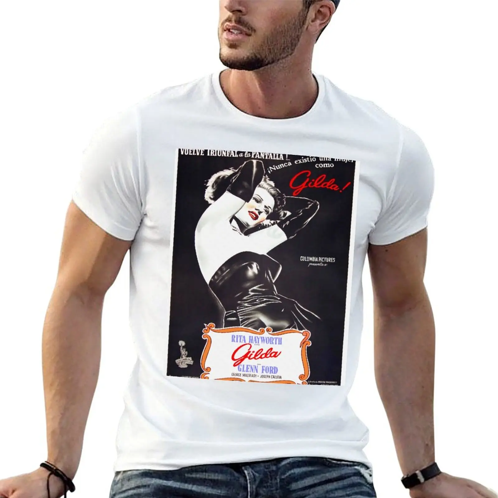 Camiseta con estampado personalizado de Gilda, camisetas argentinales para hombre, camisetas de algodón para hombre