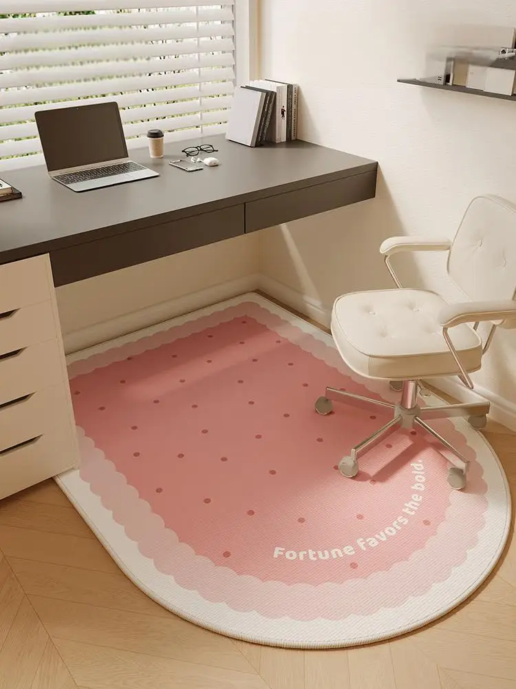 VIKAMA Arched Study Carpet Dirt And Water Resistant Swivel Chair Floor Mat Gaming Room Study Floor Protection Mat Home Decor