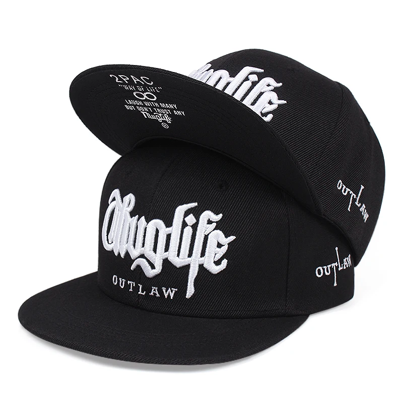 2024 New Fastball CAP Thuglife Embroidery Hiphop Baseball Cap Snapback Hat Adult Outdoor Casual Sun Casual Bone Adjustable