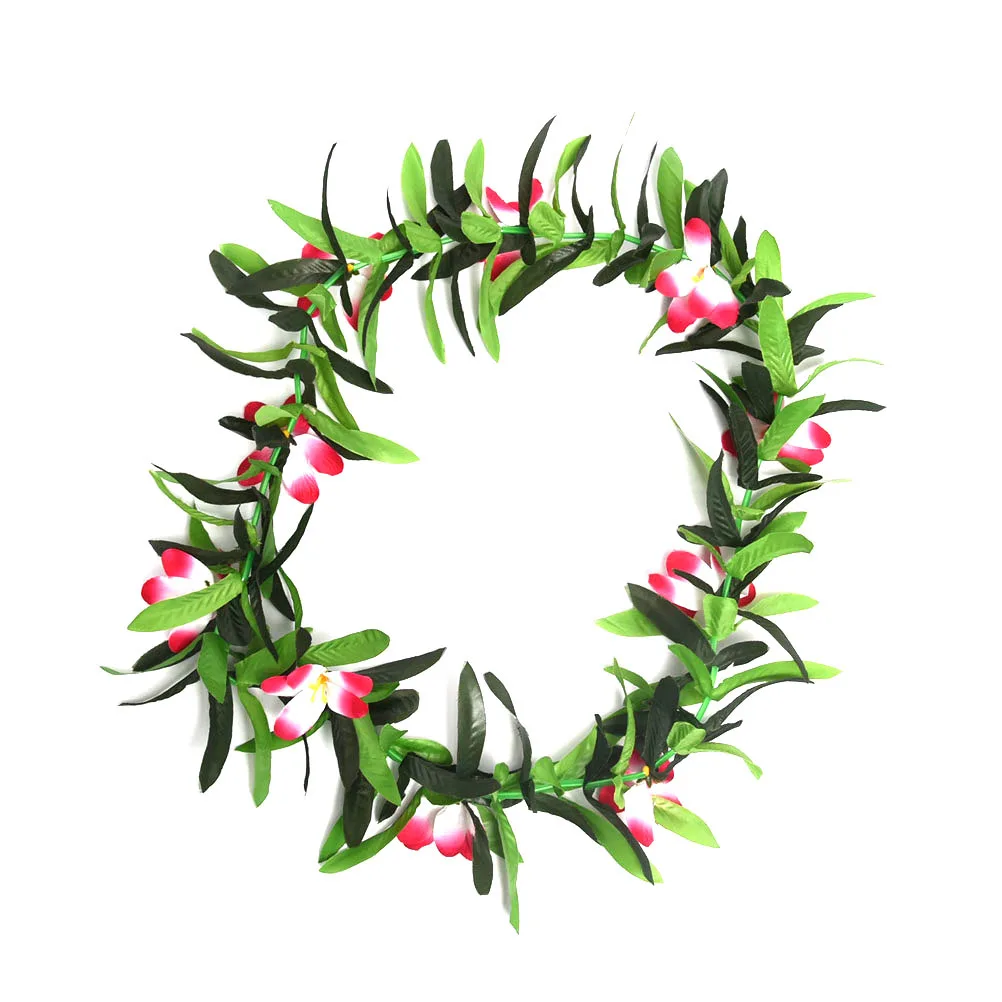 

4 Pcs Phalaenopsis Wreath Lightweight Summer Holiday Wreaths Floral Hawaiian Luau Party Decorations Garland Holiday