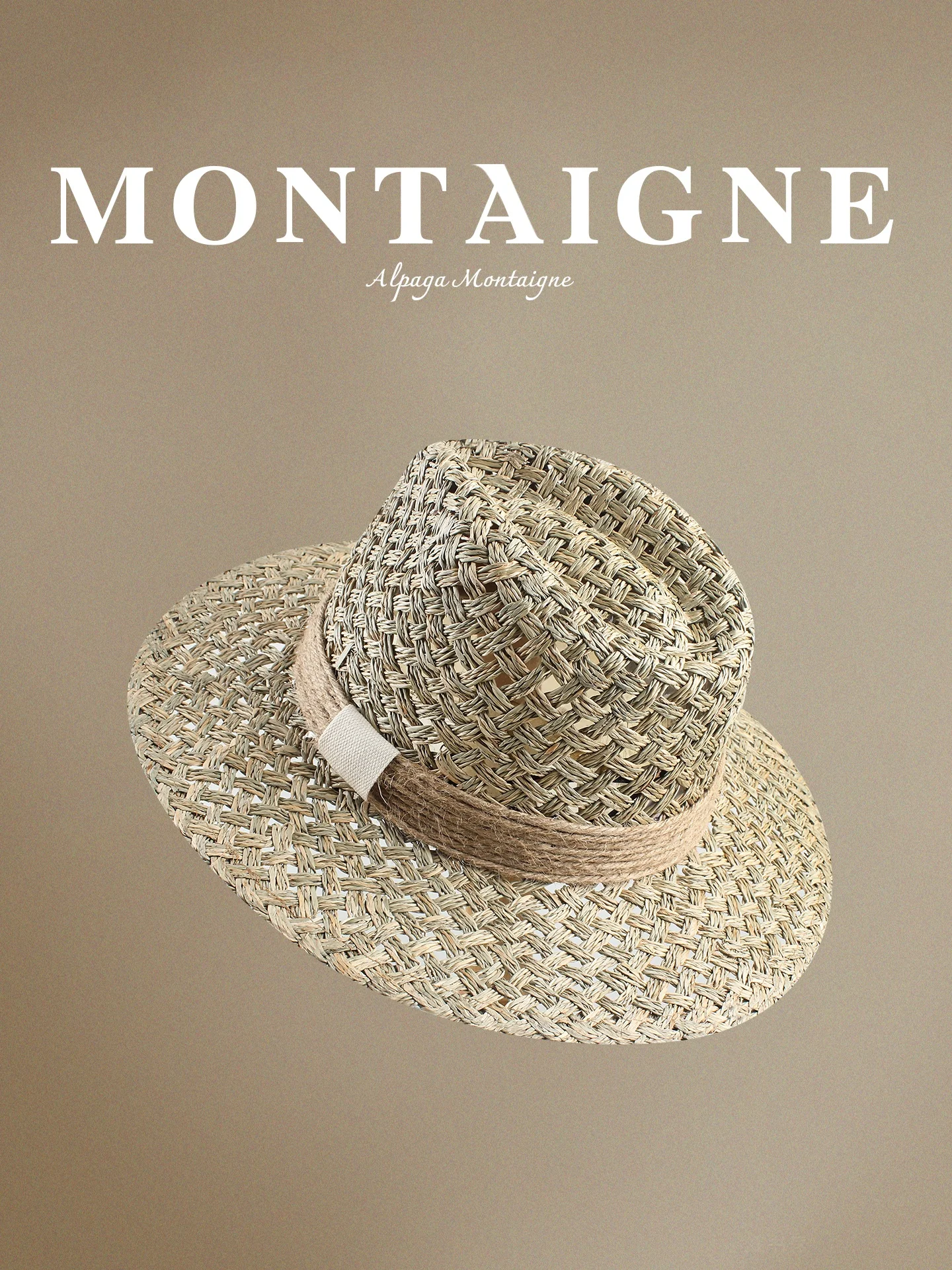 alpaga-montaigne-panama-straw-woven-hat-breathable-sun-protection-adjustable-size-men's-women's-beach-fishing-cap-summer-hat