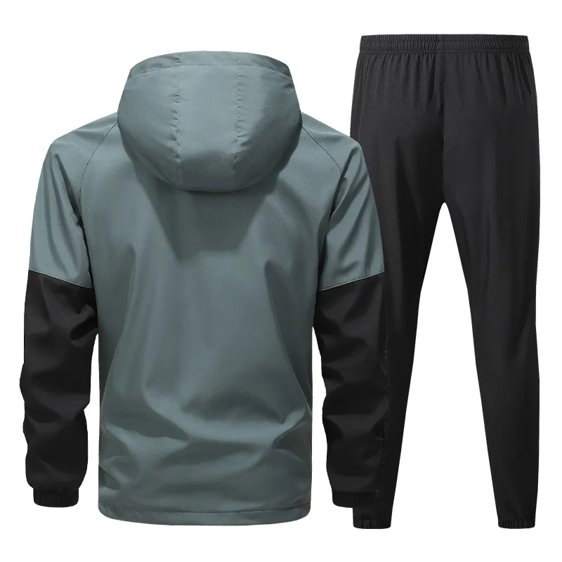 Custom LOGO men's casual spring and autumn jacket sports suit youth trend handsome fashion two-piece set