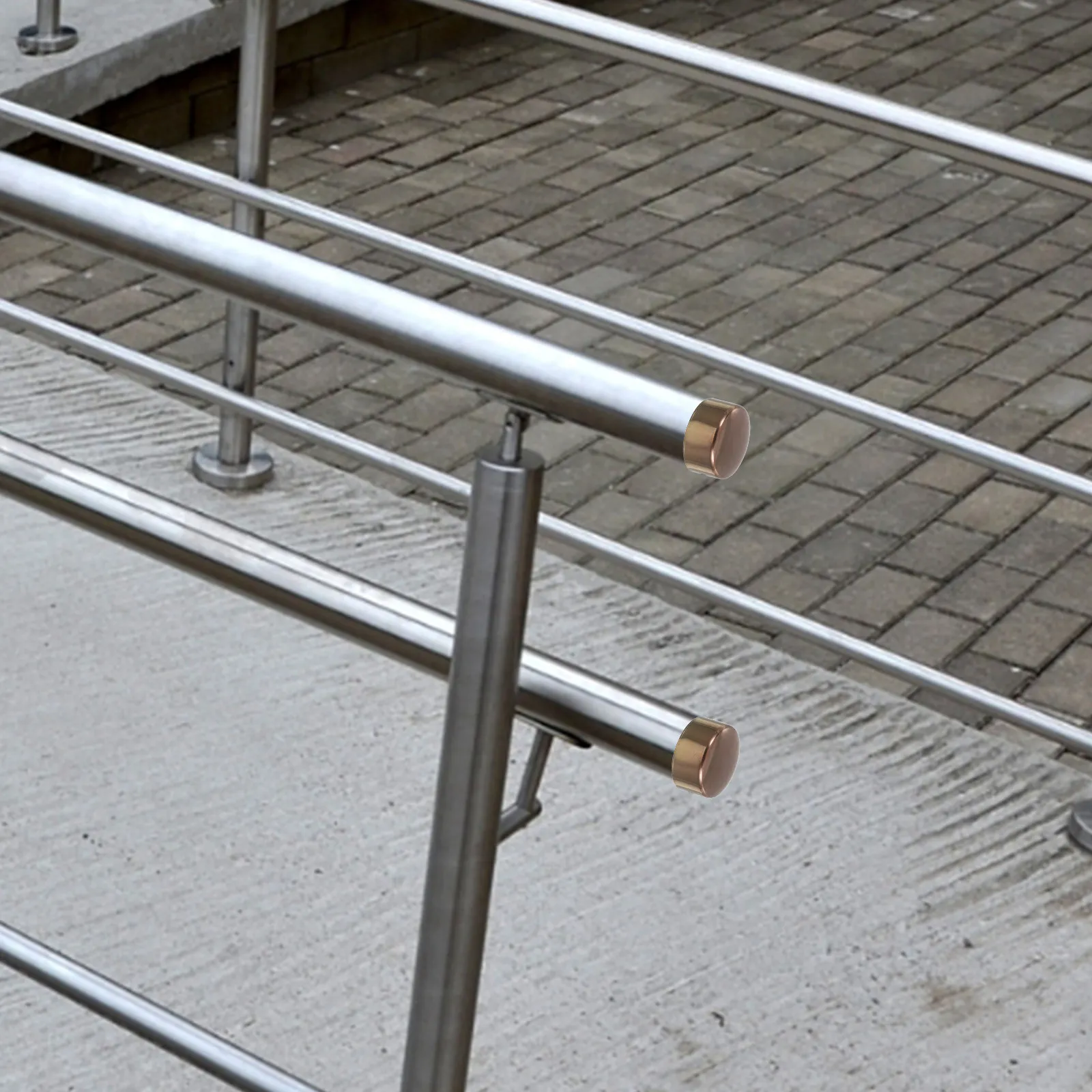 2Pcs Stainless Steel Handrail Closure Caps Round End Plugs for Stair Railings Staircase Steps Marine Ladder Fence Railing Use