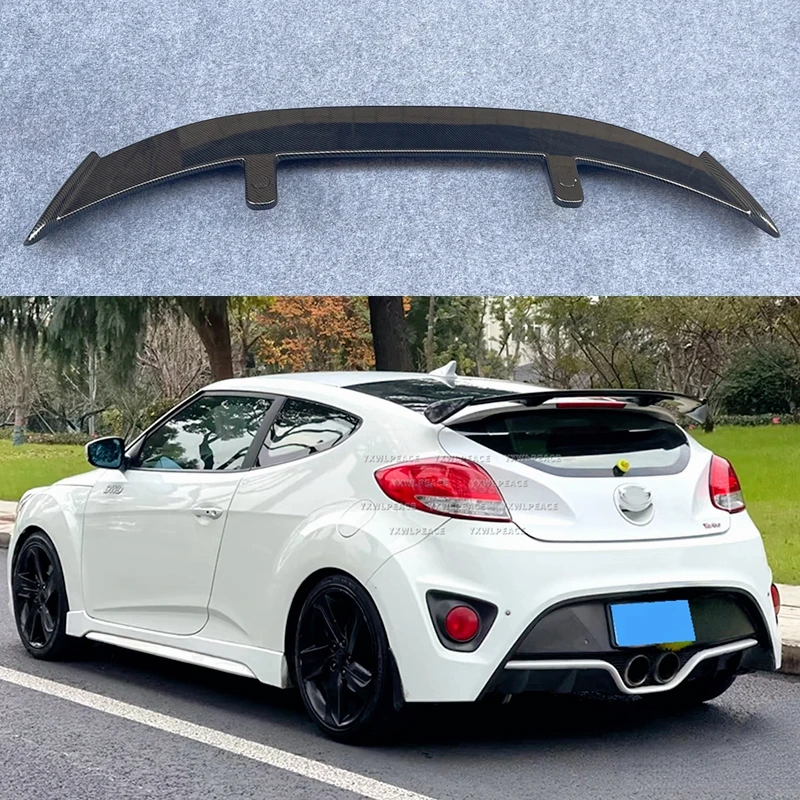 

For Hyundai Veloster Hatchback 2012-2016 High Quality ABS Plastic Material Gloosy Black Rear Trunk Lid Spoiler Top Wing Fits