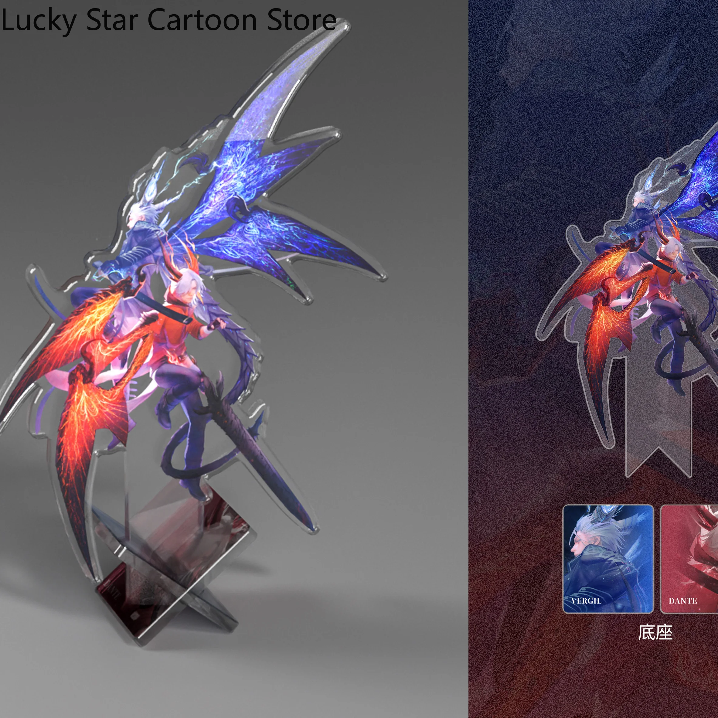 DMC Devil May Cry Vergil Dante Acrylic Stand Figure Desktop Collection Anime Cosplay Standing Sign Fans Halloween Gift Xmas