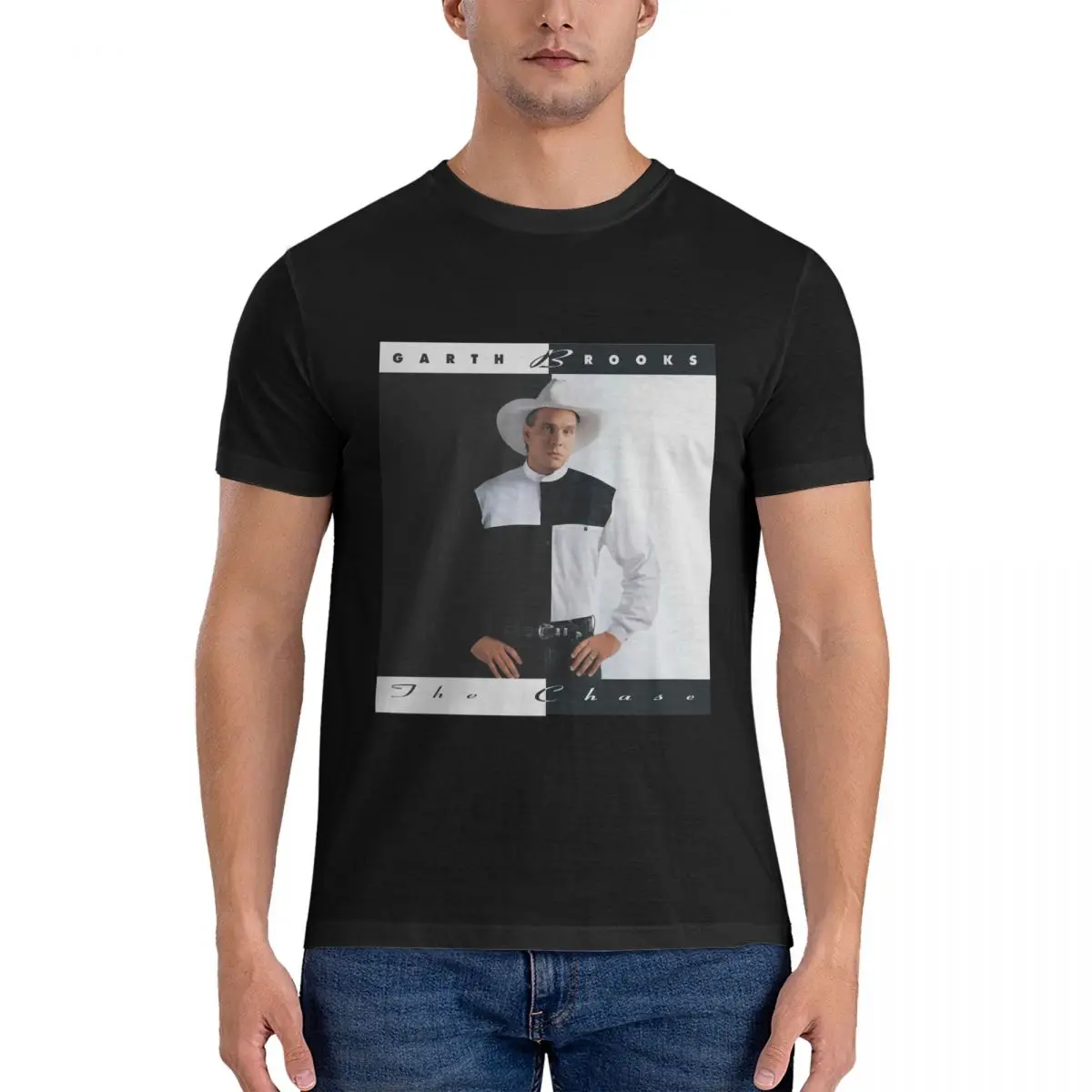 Garth Brooks The Chase T Shirt for Men 100% Cotton T-Shirt Round Collar Tees Short Sleeve mens clothing official-website fugees