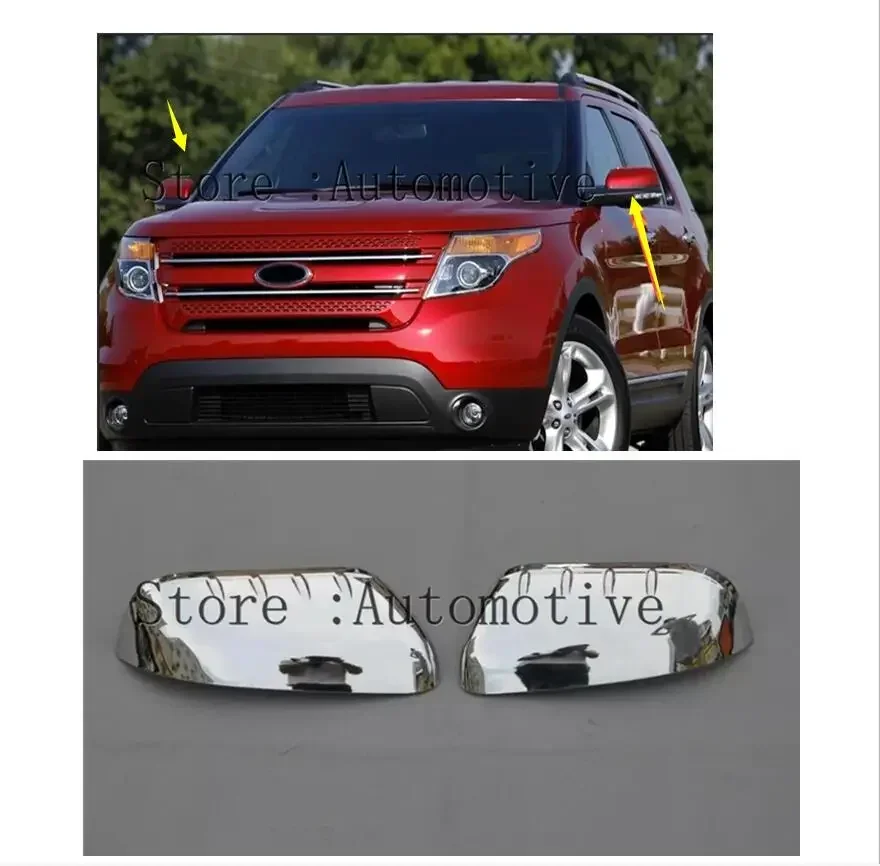 

car auto cover styling for Ford Explorer 2013 2014 2015 ABS chrome side fender wing rearview door back reflection mirror
