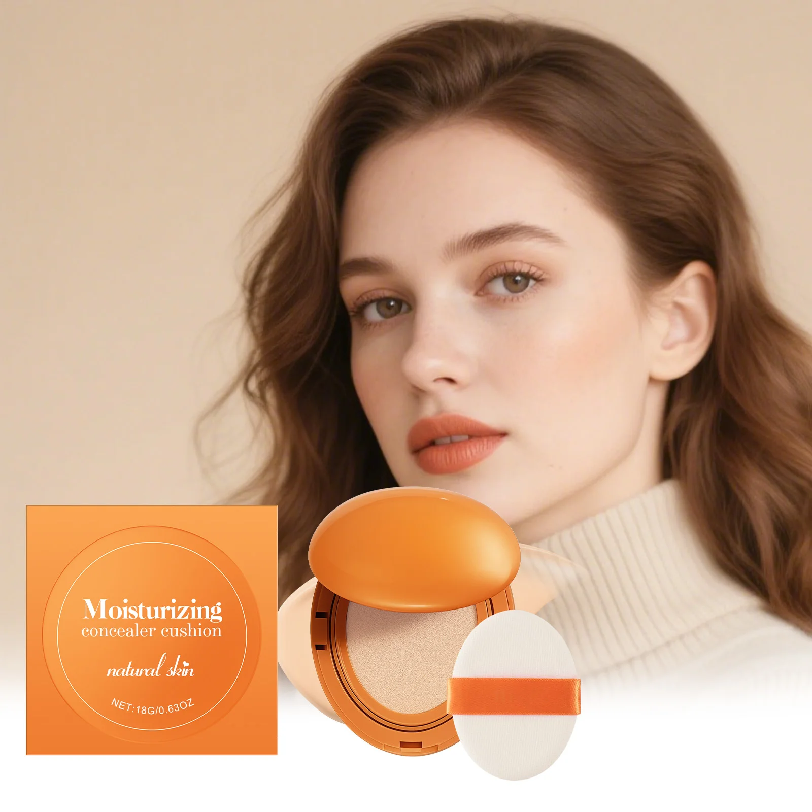 

High Coverage Makeup Concealer Cushion Waterproof Centella Asiatica Moisturizing Skin Brightening Air Cushion Foundation Liquid