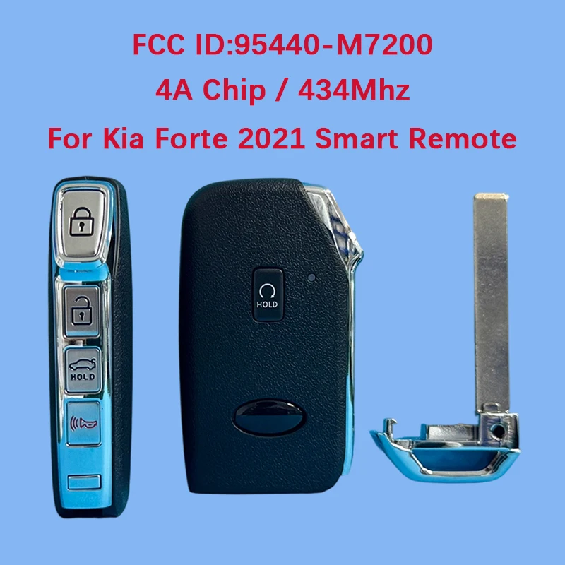 

CN051289 Сменный смарт-брелок 4A, чип 433 МГц, арт.: 95440-M7200 CQOFD00790, управление для Kia Forte 2021