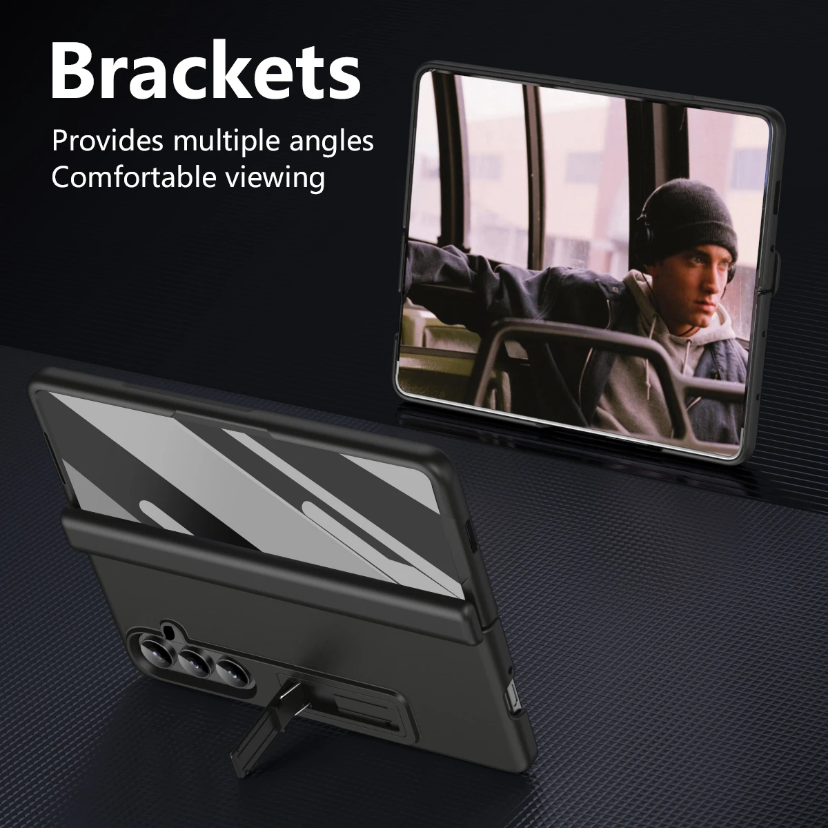 

360 degree Shockproof Case for Samsung Galaxy Fold 3 4 5 6 7 5G Phone Cover Hinge Protection invisible bracket Glass Screen Film