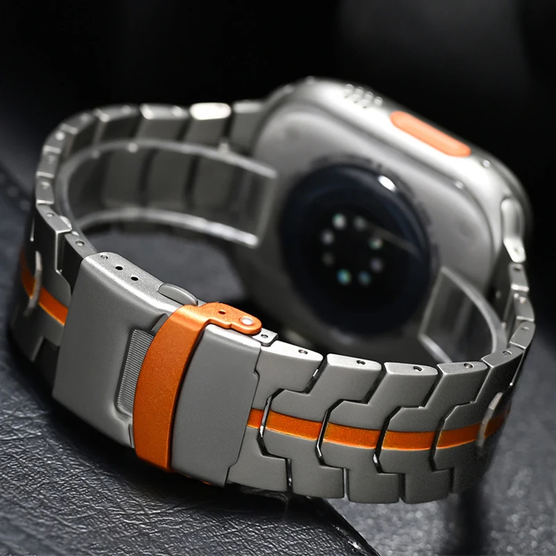 

Ремешок из нержавеющей стали для Apple Watch Series 11, 10, 9, 8, SE 3, 46 мм, 45 мм, 42 мм, 44 мм, металлический браслет для iWatch Ultra 3/2/1, 49 мм