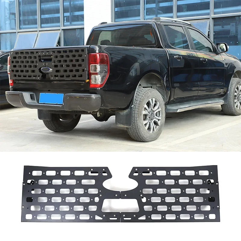 

For Ford Ranger Pickup 2015-2022 Car Tailgate Exterior Multi-function Tool Hanging Plate Aluminum Alloy Auto Accessories