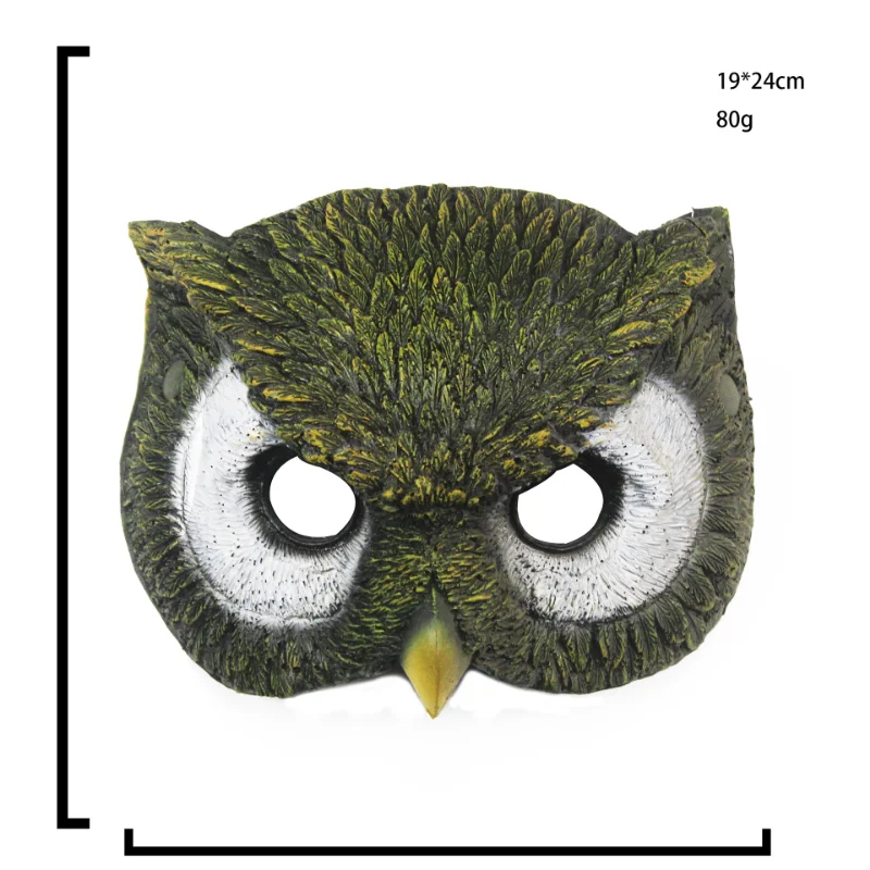 Halloween Full Face Owl Mask PU Material Animal Carnival Mask for Woman Costume Party Cosplay Props Performance Accessories