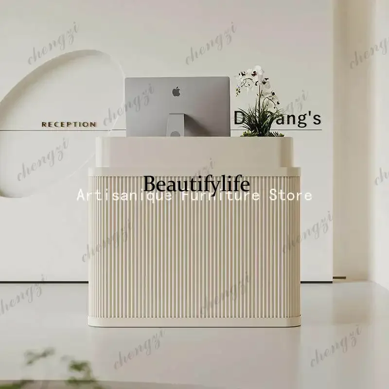 Executive Professional Reception Desk Simple Rotating Reception Counter Cushioned High Back Rezeptionstheke Office Furniture