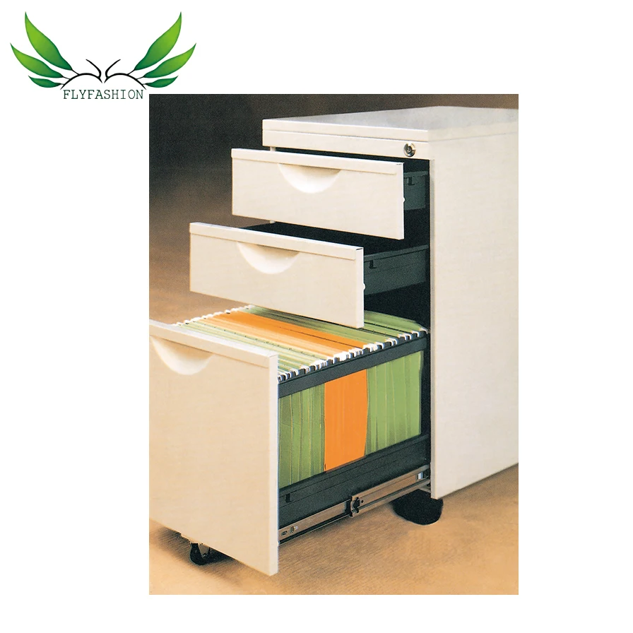 3-Drawer Mobile Office Furniture Under Desk Storage For Office Filing Movable Metal Storage Cabinet