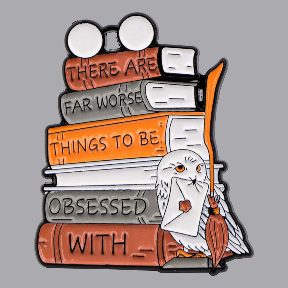 Cute Owl Enamel Pin Wizard Book Brooch Pines Lapel Pins Badge on Backpack Clothing Accessories Movie Jewelry Friends Gifts