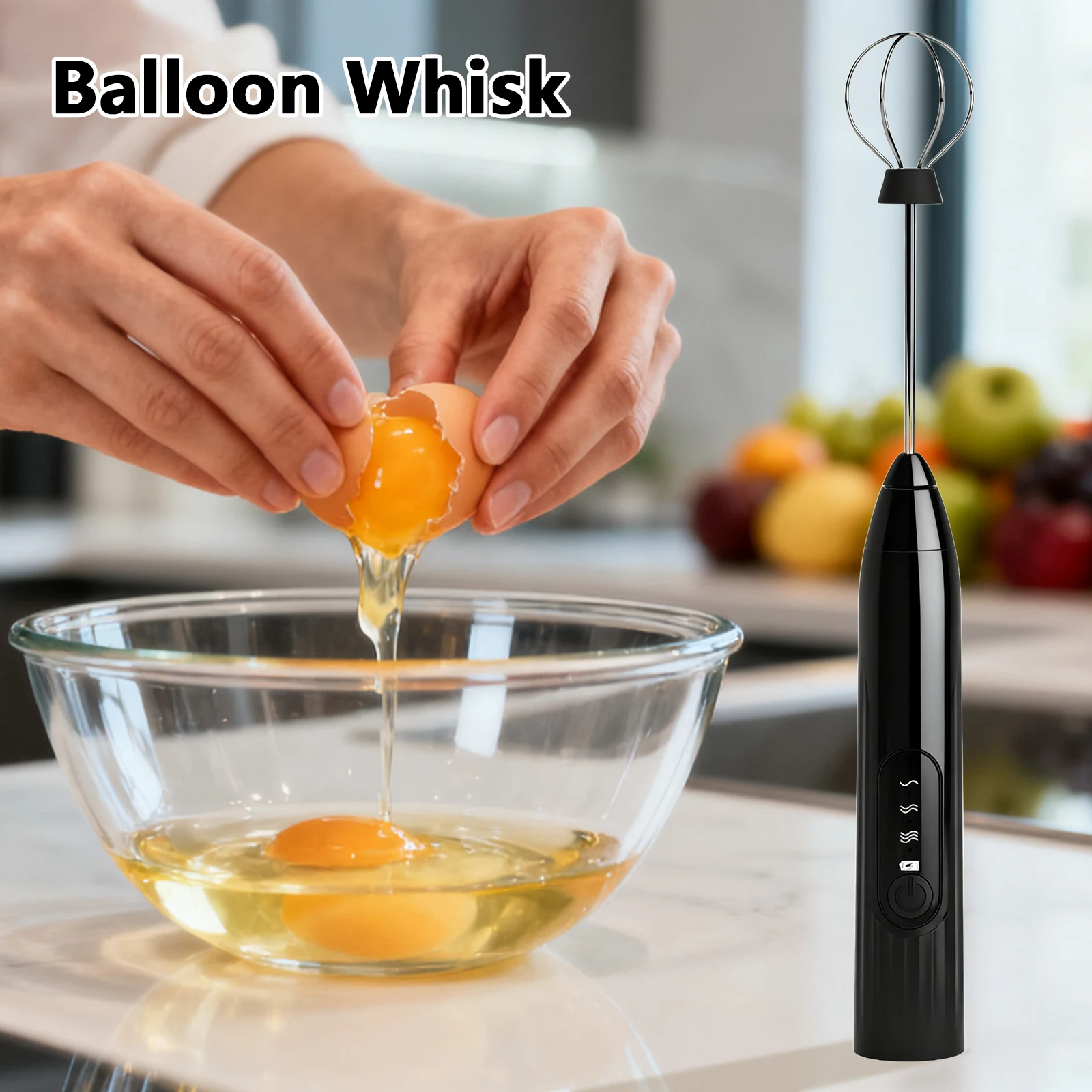 충전식 음료 믹서 우유 거품기 2/3개의 거품기 포함 커피용으로도 사용 가능 계란 거품기 음료 믹서