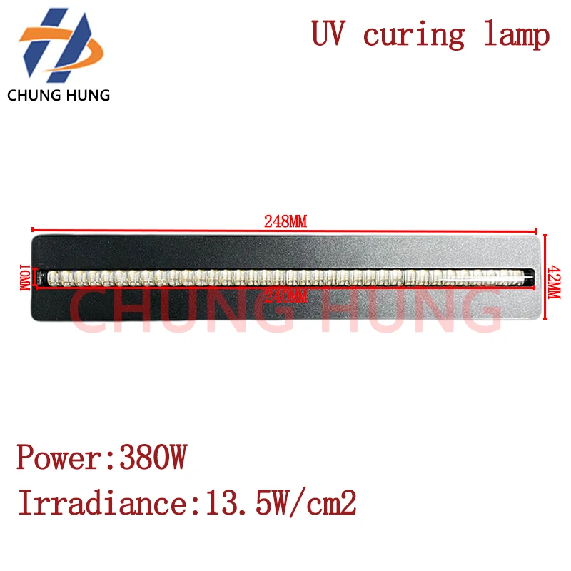 380W water-cooled LED UV curing lamp, suitable for UV flatbed printers compatible with CE4/G5/G6/I3200 print heads