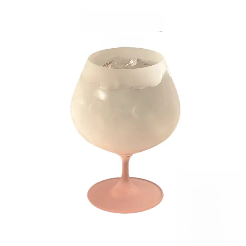 Vietri Mare Gradient Pink Short Stem Wine Glasses Crystal Glass High End Wine Cups Red Wine Glasses Elegant Diningware
