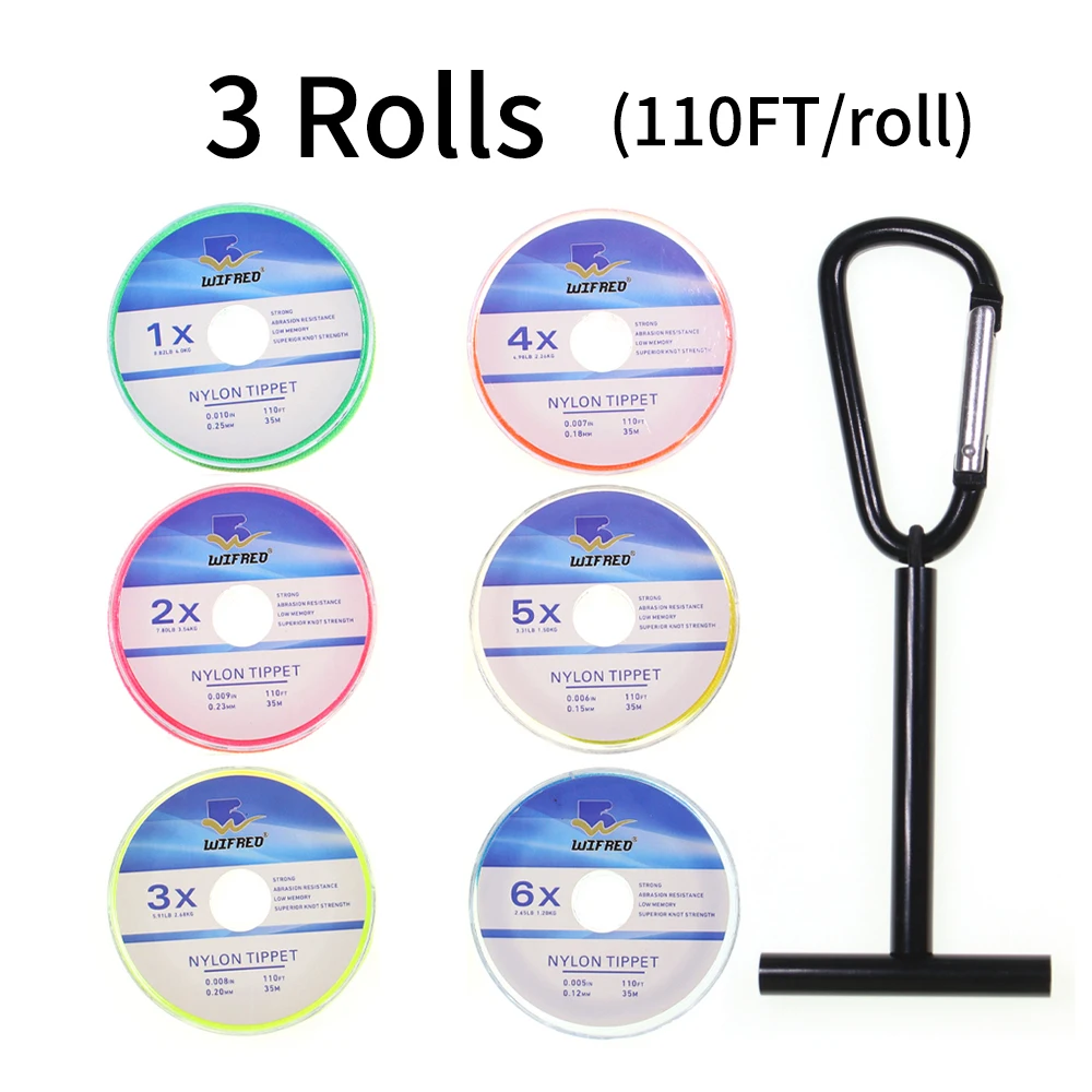 110FT/Rolle Fliegenfischen Tippet Line Klares Nylon-Monofilament mit Halter Leader Forelle Bass Fishing Tackle 0X 1X 2X 3X 4X 5X 6X – Detail 8