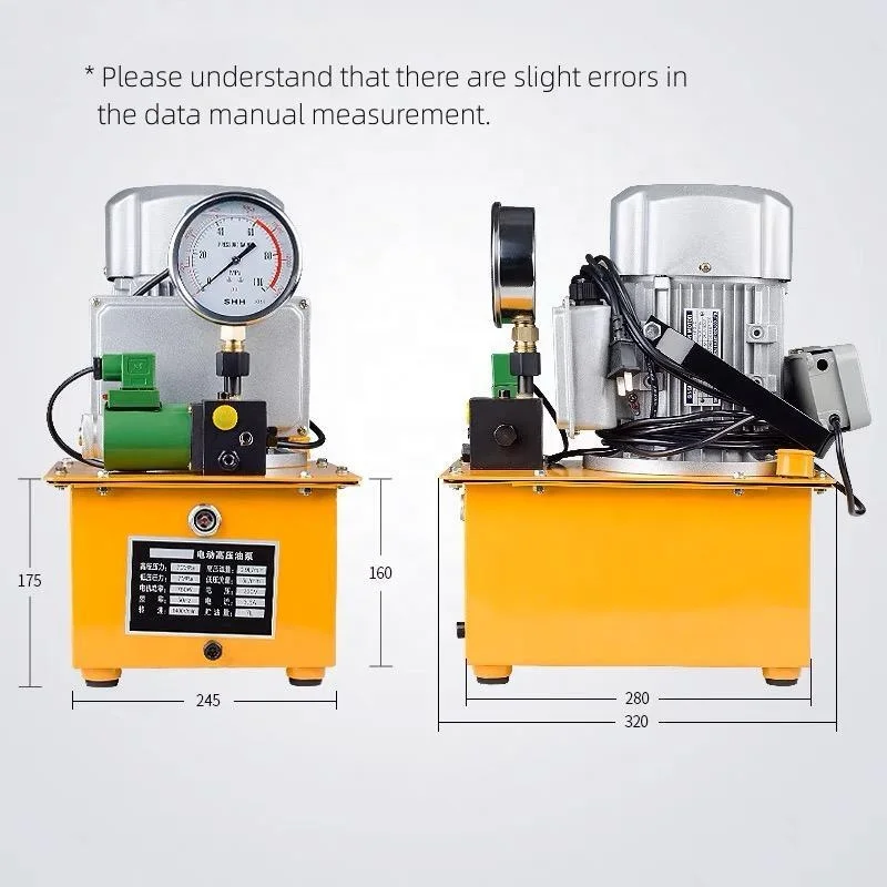0.75kw Electric High Pressure Single-stage Hydraulic Pump Power Pack Unit OEM 60Hz Lever Switch Punching/Bending/Jack Machines