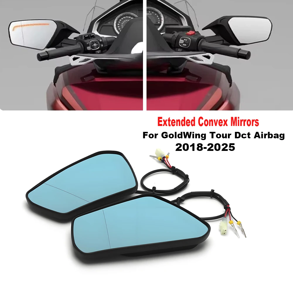 

Motorcycle For Honda GoldWing Tour Dct Airbag Extended Convex Mirrors Rearview mirrors with light 2018-2025 accessory