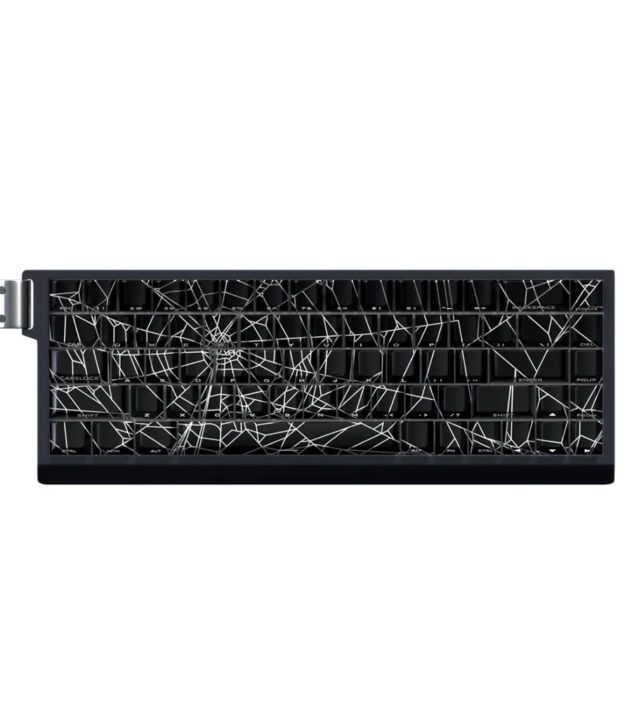 Original side engraved spider web keycaps 60/63/64/68 magnetic axis keyboard thermal sublimation line light transmission