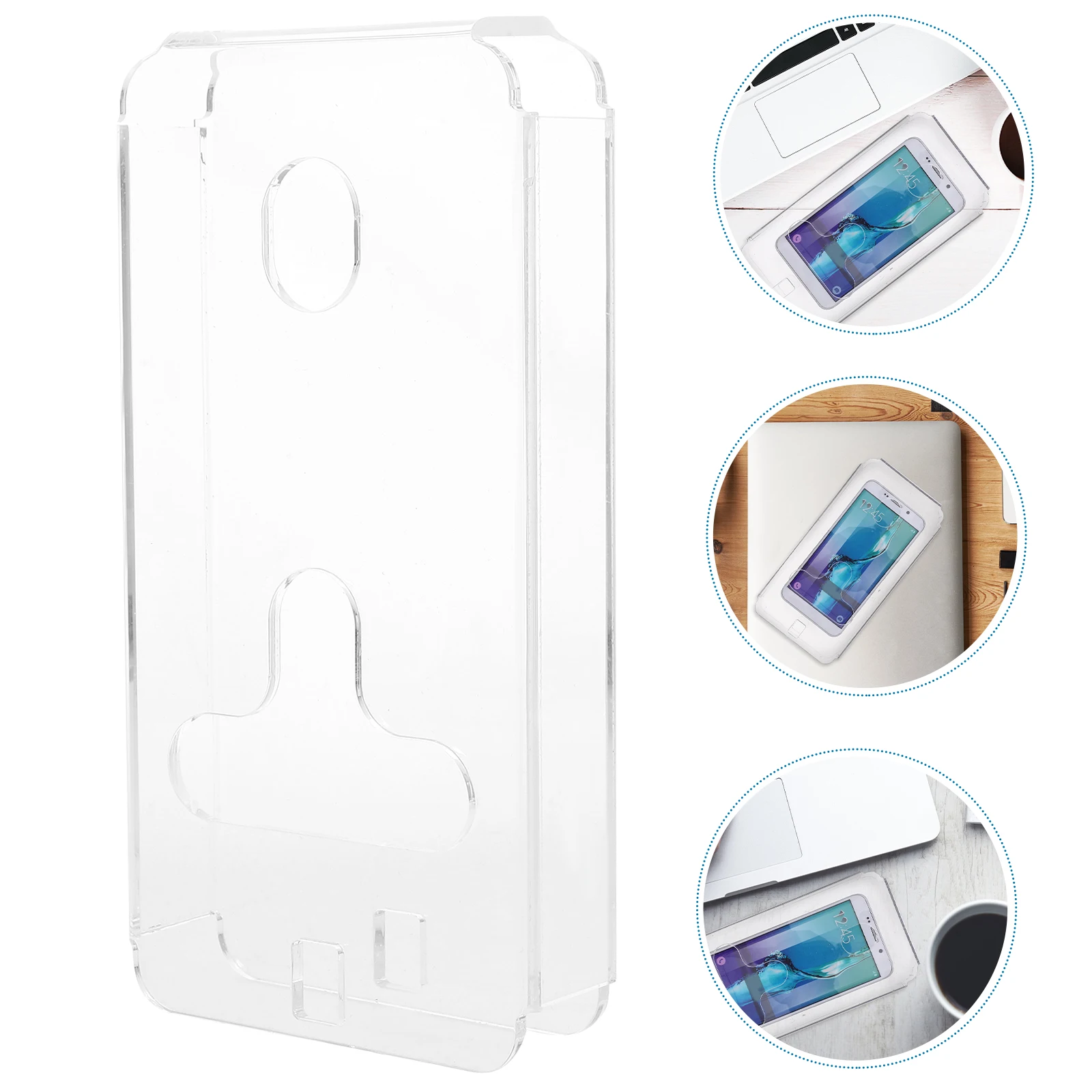 

Smart Cellphone Lock Box For Students Clear Portable Phone Jail Box Home School Use Charging Cable Compatible Practical Gift