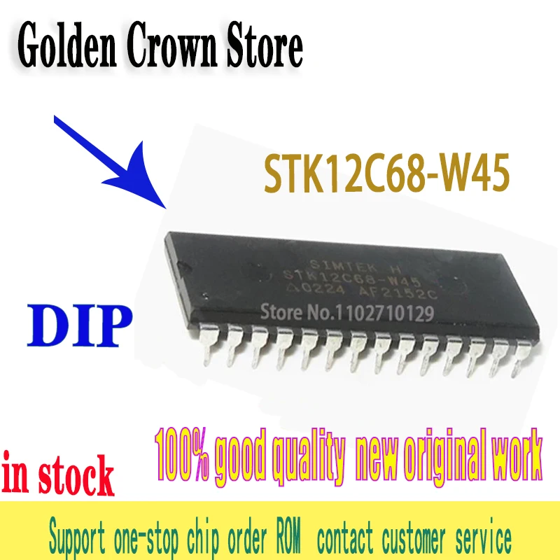 5pcs/lot  STK12C68-W45 STK12C68 DIP-28  new original In Stock