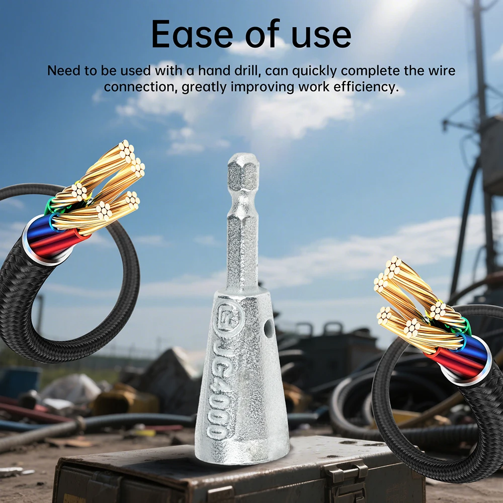 Strumenti per torcere il filo Artefatto per elettricisti twister rapidamente per driver di trapani elettrici Dispositivo per cavi con connettore intrecciato Multi-strumento