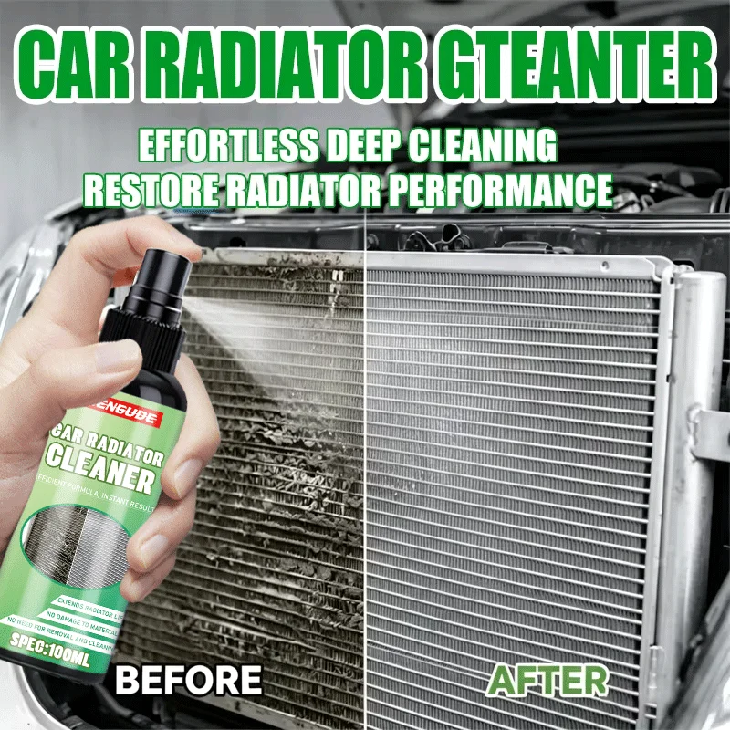 Auto Radiator Cleaner Spray Car Condenser Fin Cleaner Engine Bay Grille Dust Oil Stain Remover