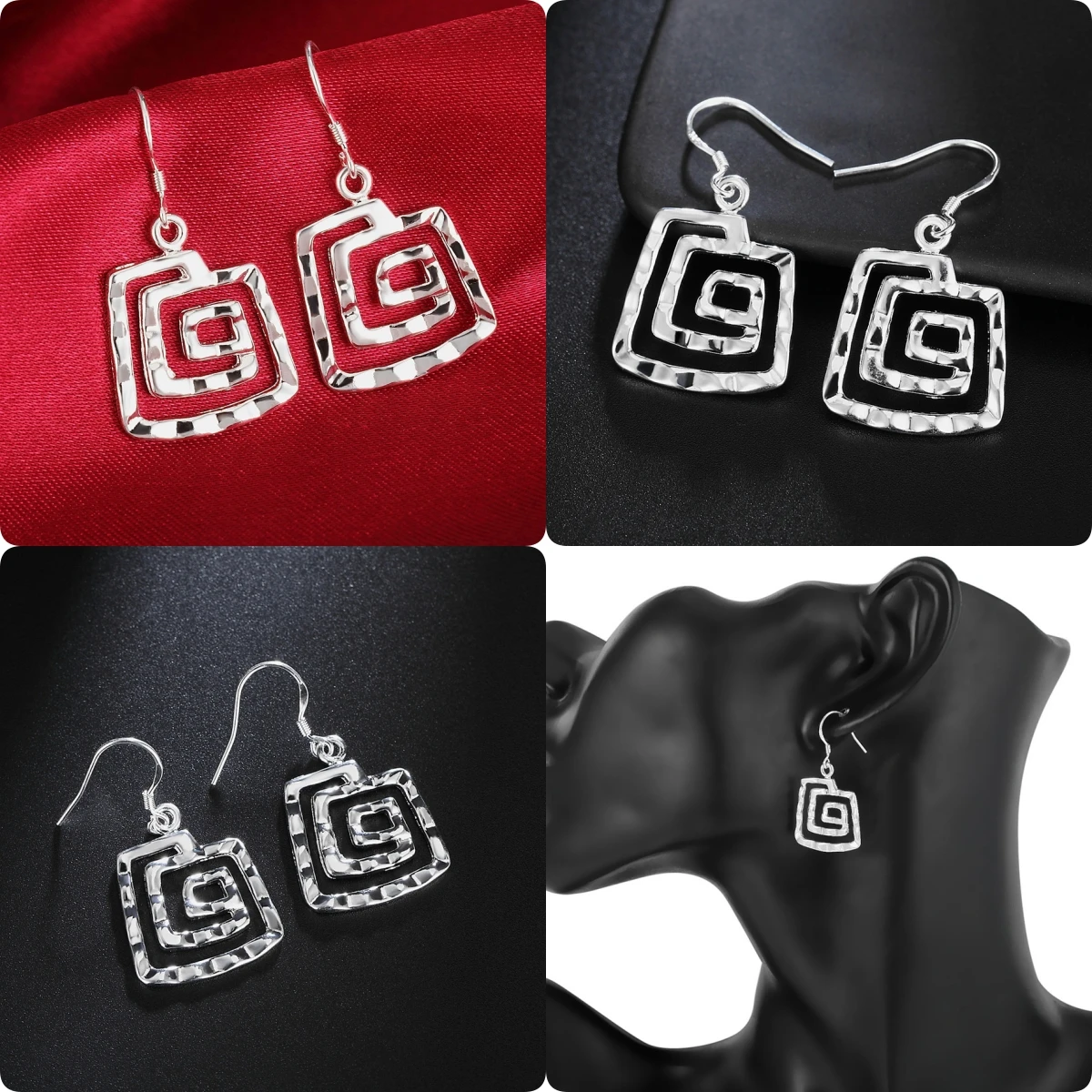 New Charm 925 Sterling Silver Earrings for Temperament lady cute Women Jewelry Beautiful  Birthday Gift