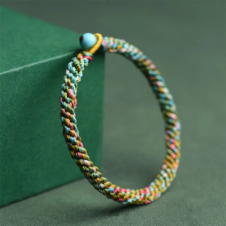New Handmade Colorful Lucky Knot Bracelet Rope Lucky Bangle Child Adult Lovers\' DIY Best Friends Lucky Bracelet Drop Shipping