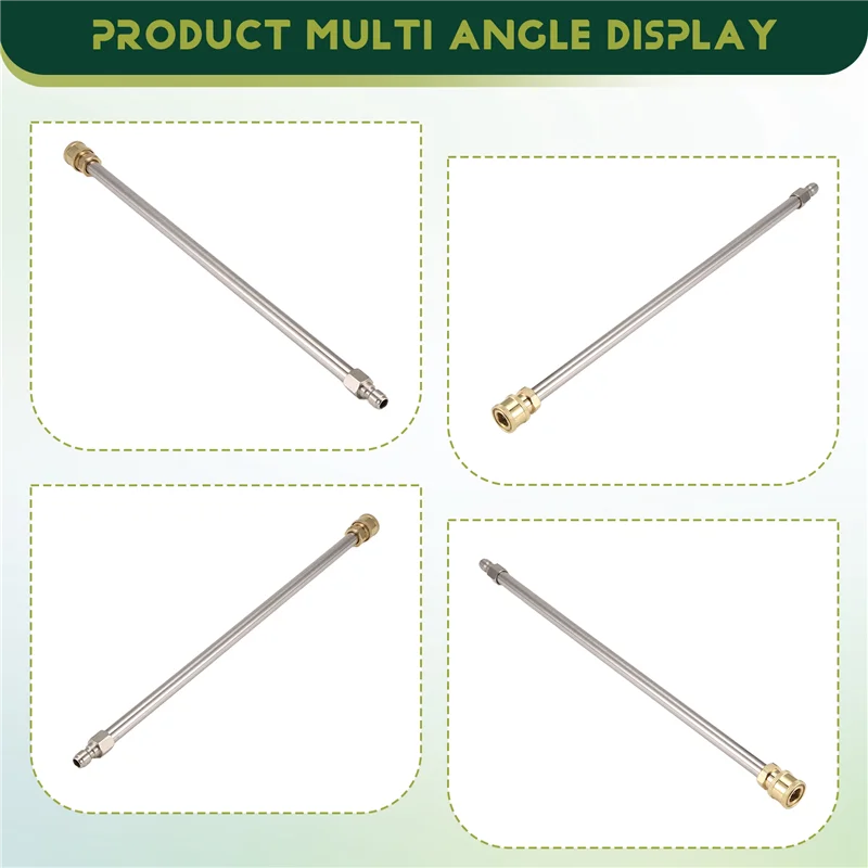 

AT51-удлинитель для мойки высокого давления, 17 дюймов, нержавеющая сталь, 1/4 дюйма, быстроразъемное сопло для электрической мойки