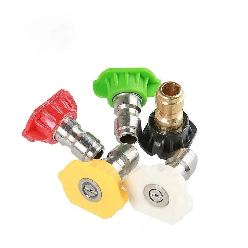 5Pcs 0-65° Adjustable High Pressure Washer Spray Nozzle 1/4 Inch Quick Connect for Driveway Cleaning