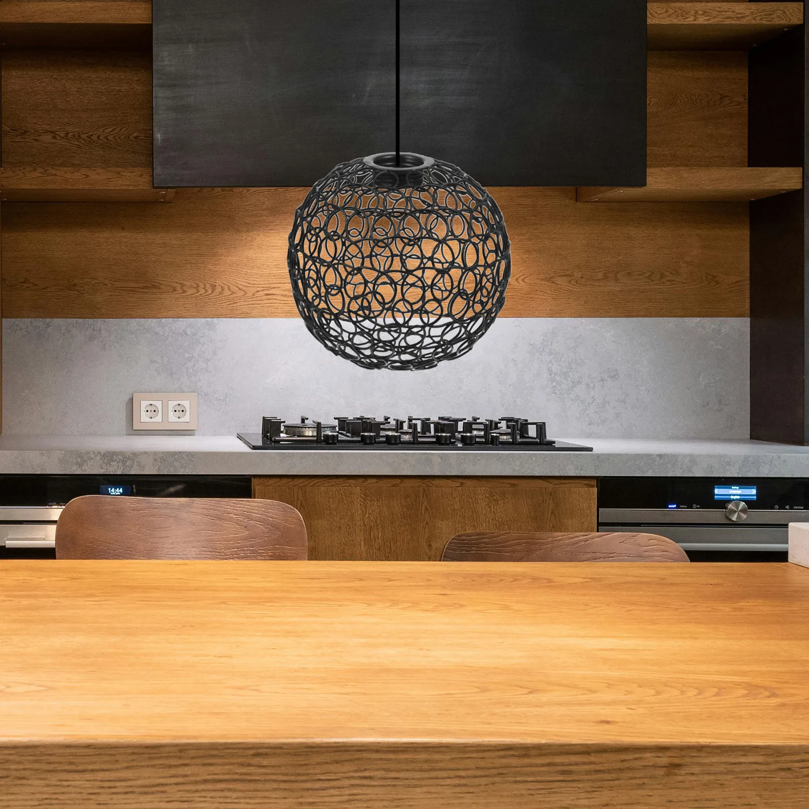 

Retro Hanging Lampshade Iron Wire Ball Shaped Decorative Light Cover Durable Long Lasting For Home Bedroom Hotel Restaurant